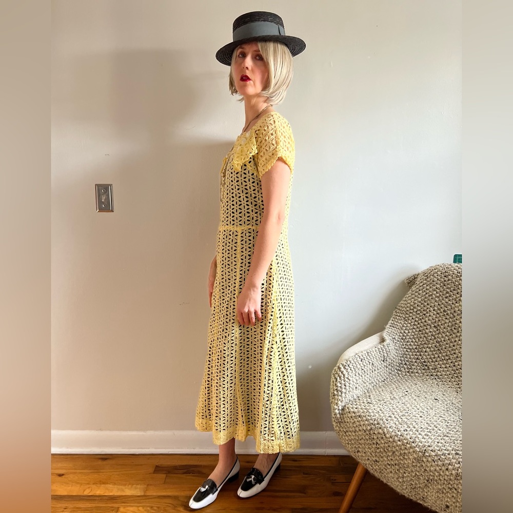 Authentic 1930s Cotton Day Dress - Picture 7 of 10